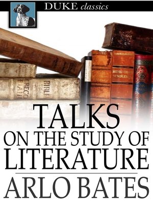 cover image of Talks on the Study of Literature